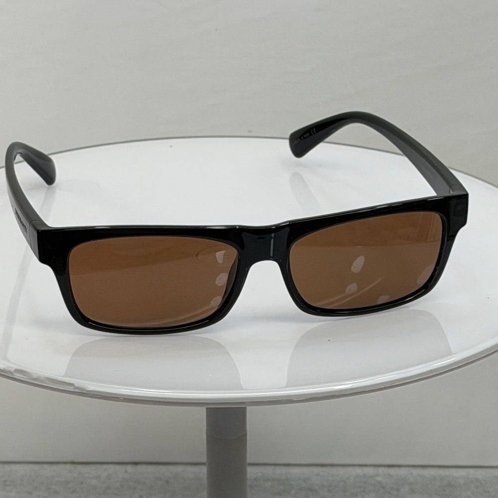 Serengeti Rapallo 8364 PWI Black Polarized Rectangular Sunglasses Made in Italy